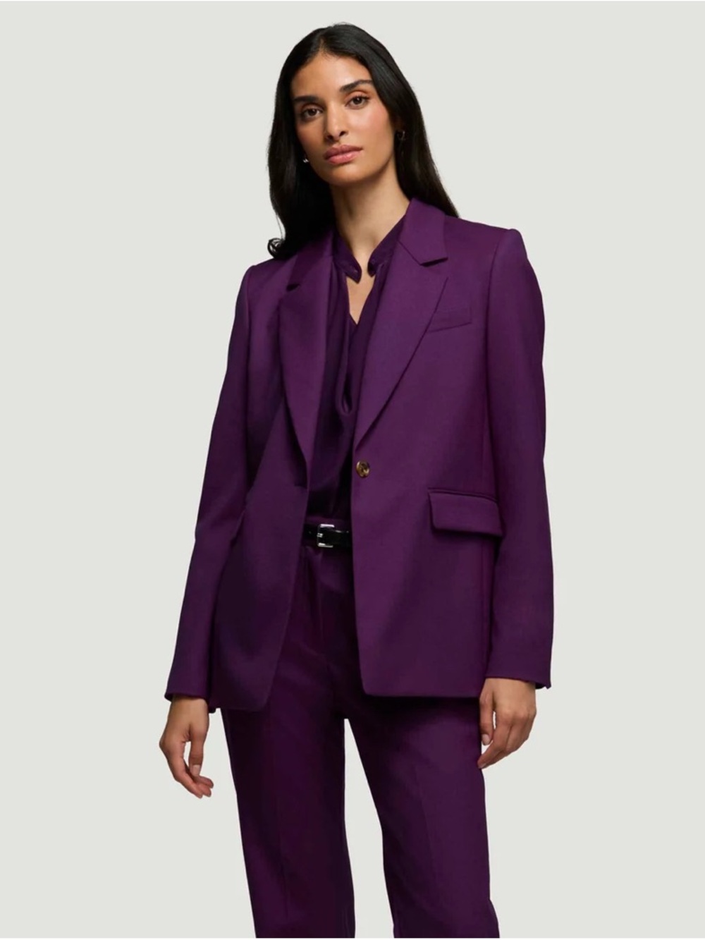 Argent Notch Lapel Purple Women's Tailored Blazer Jacket